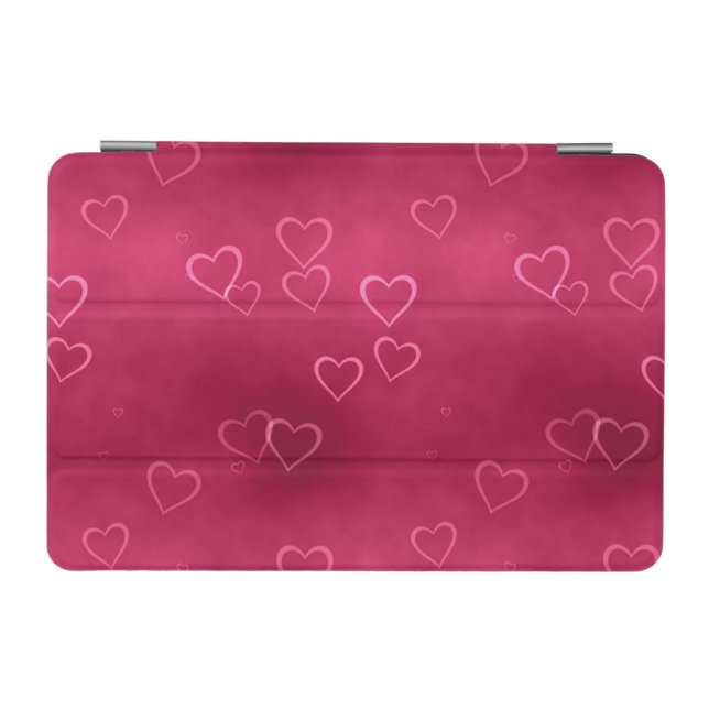 Pink hearts pattern iPad mini cover (Horizontal)