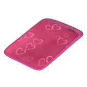 Pink hearts pattern iPad sleeve (Front Bottom)