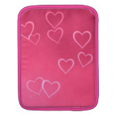 Pink hearts pattern iPad sleeve (Back)