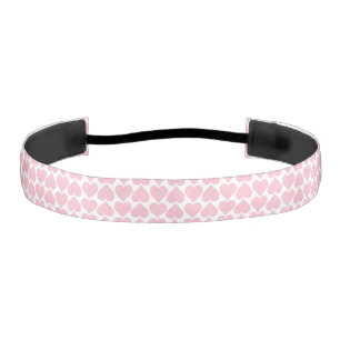 Pink Hearts Pattern, Romantic, Love Athletic Headband