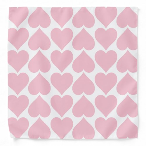 Pink Hearts Pattern Romantic Love Bandana