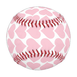 Pink Hearts Pattern, Romantic, Love Baseball