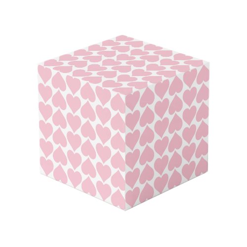 Pink Hearts Pattern Romantic Love Cube