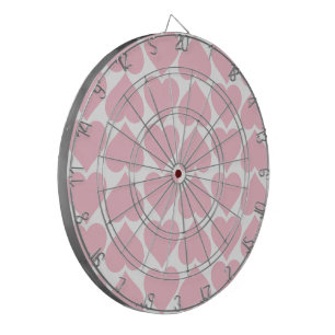 Pink Hearts Pattern, Romantic, Love Dart Board