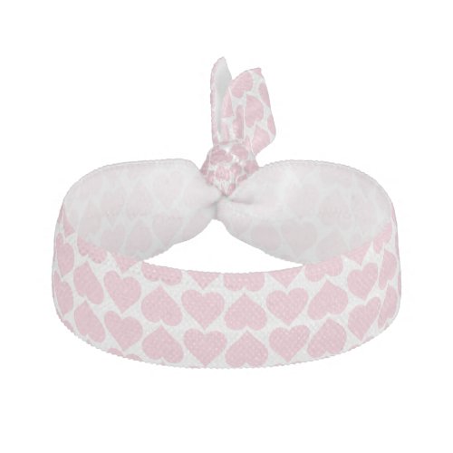 Pink Hearts Pattern Romantic Love Elastic Hair Tie