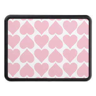 Pink Hearts Pattern, Romantic, Love Hitch Cover