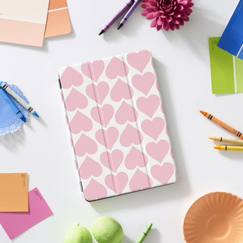 Pink Hearts Pattern Romantic Love iPad Pro Cover