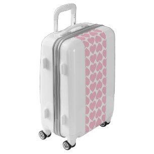 Pink Hearts Pattern, Romantic, Love Luggage