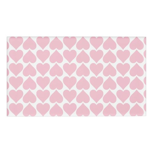 Pink Hearts Pattern Romantic Love Name Tag