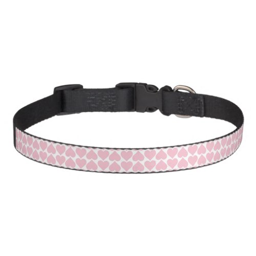 Pink Hearts Pattern Romantic Love Pet Collar