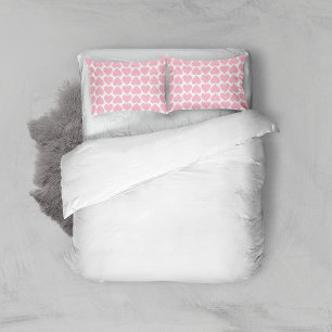 Pink Hearts Pattern, Romantic, Love Pillow Case