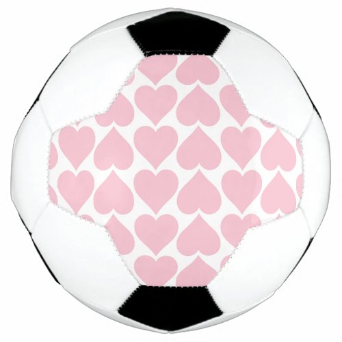 Pink Hearts Pattern Romantic Love Soccer Ball