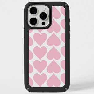 Pink Hearts Pattern, Romantic, Love iPhone 15 Pro Max Case
