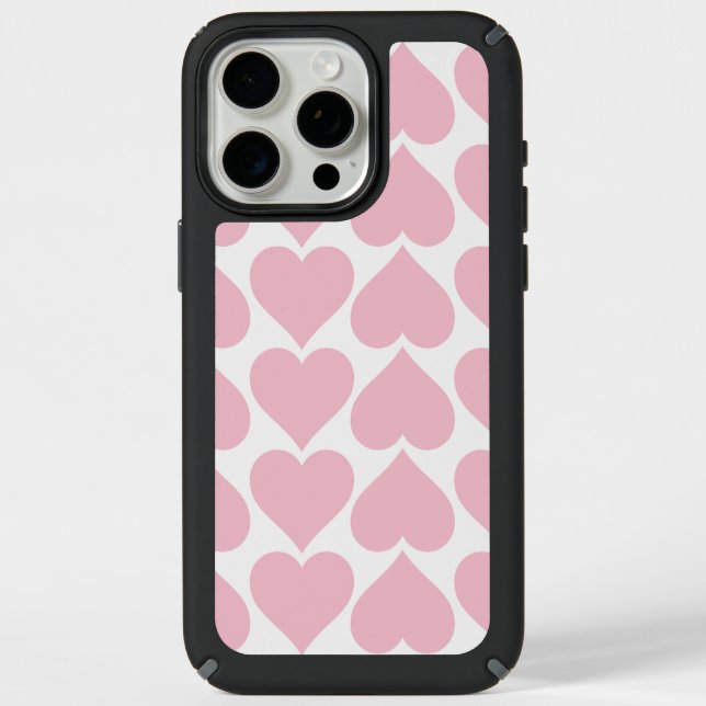 Pink Hearts Pattern, Romantic, Love Speck iPhone Case (Front)