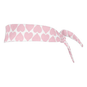 Pink Hearts Pattern, Romantic, Love Tie Headband