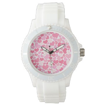 Pink Hearts Pattern - Watch