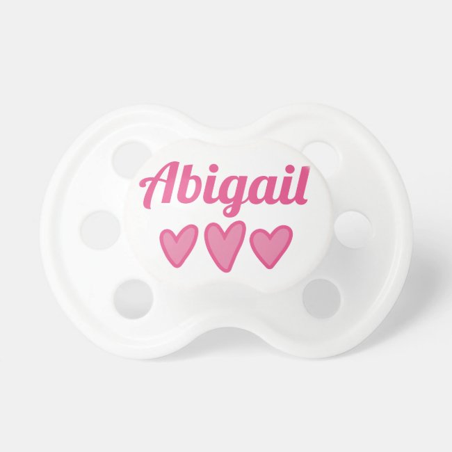 Pink Hearts Personalized