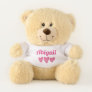 Pink Hearts Personalized Teddy Bear