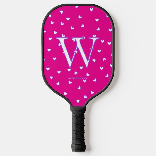 Pink Hearts Pickleball Paddle