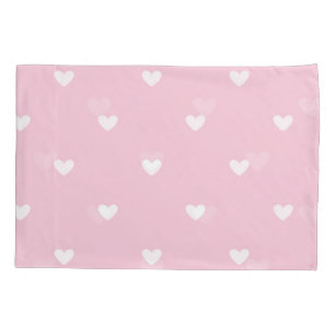 Pink Hearts Pillow Case