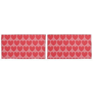Pink Hearts Pillow HAMbyWG Case