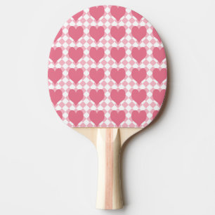 Pink Hearts Ping Pong Paddle