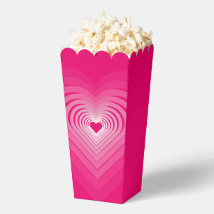 Pink Hearts Popcorn Box