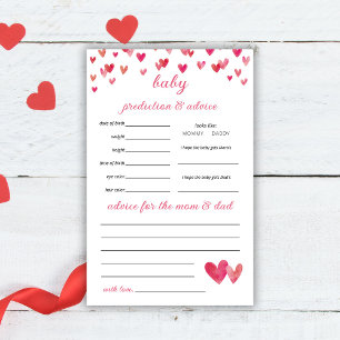 Pink Hearts Predictions Game Flyer