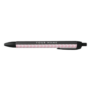 Pink Hearts, Romantic, Your Name, Personalise Pen