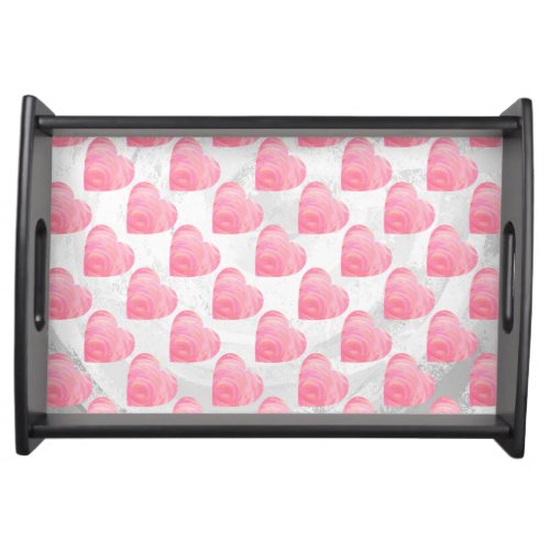 Pink Hearts Serving Tray