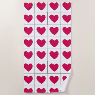 Pink Hearts Summer Valentines Day