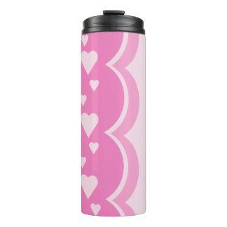 Pink Hearts Thermal Tumbler