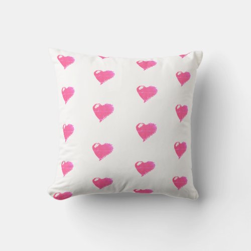 Pink hearts Throw Cushion 41 x 41 cm