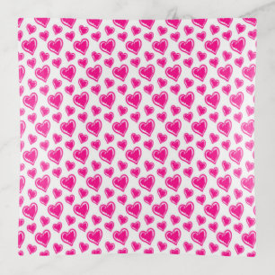Pink Hearts Trinket Tray