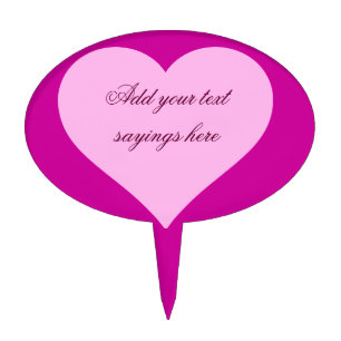 Pink Hearts,Unconditional Love_ Cake Topper