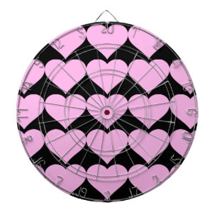 Pink Hearts,Unconditional Love_ Dartboard With Darts