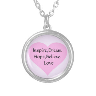 Pink Hearts,Unconditional Love_ Silver Plated Necklace
