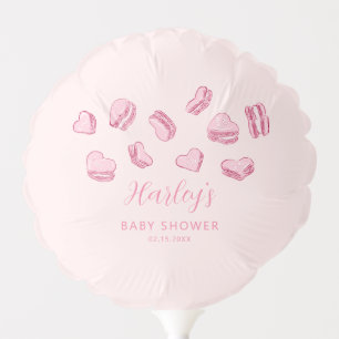 Pink Hearts Valentine Girl Baby Shower Balloon