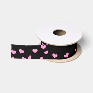 Pink Hearts Valentine's Day Satin Ribbon