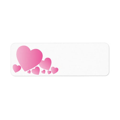 Pink Hearts Wedding Blank Address Labels