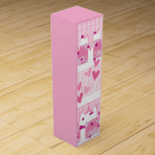 Pink Hearts Wine Box