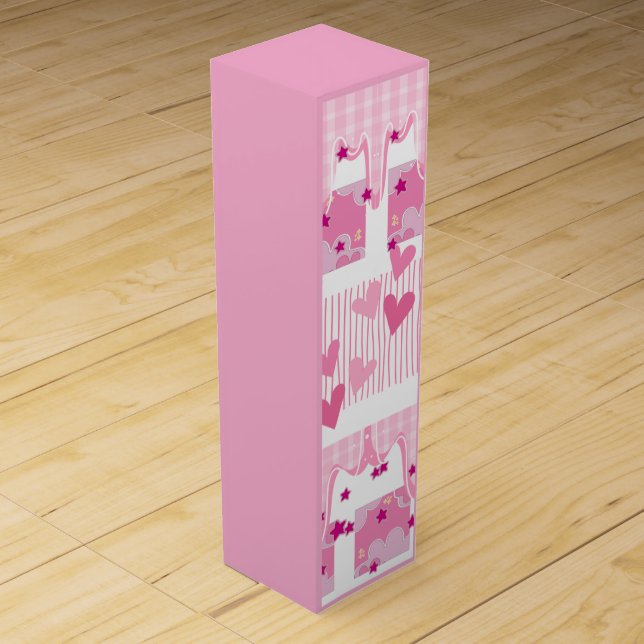 Pink Hearts Wine Box (Front)