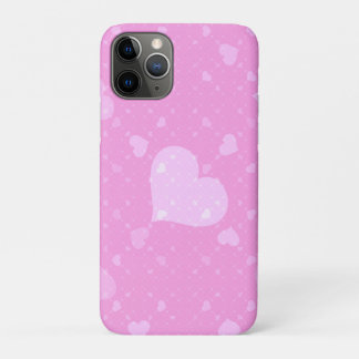 Pink Hearts with Love iPhone 11 Pro Case