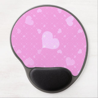 Pink Hearts with Love Gel Mouse Pad