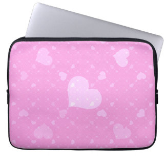 Pink Hearts with Love Laptop Sleeve