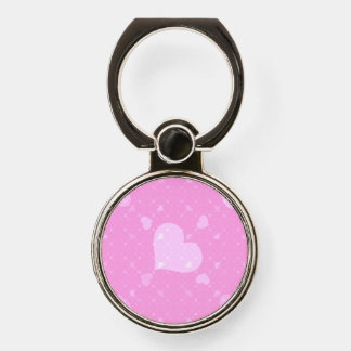 Pink Hearts with Love Phone Ring Stand
