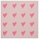 Pink Hearts with White Dots Pattern Drawing Fabric