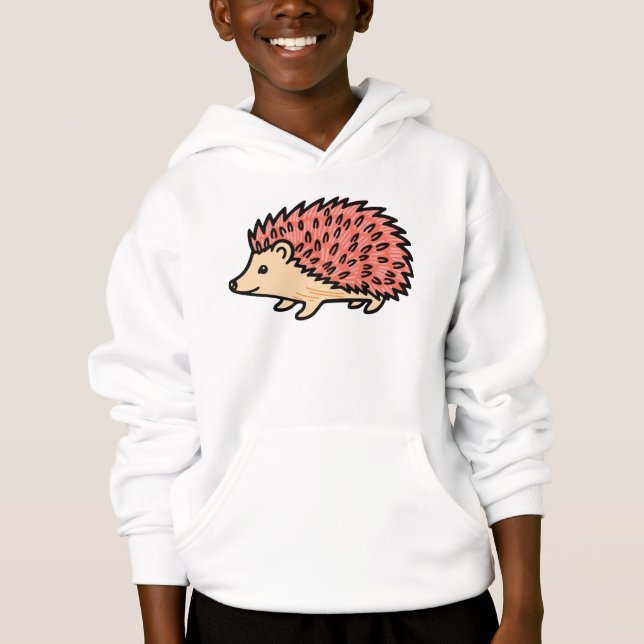 Pink Hedgehog Hoodie (Front)