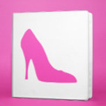 Pink Heels 3 Ring Binder<br><div class="desc">Simple shape of pink high heeled shoe on white background. Add words to personalize if you'd like.</div>