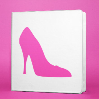 Pink Heels 3 Ring Binder by pinkgifts4you at Zazzle